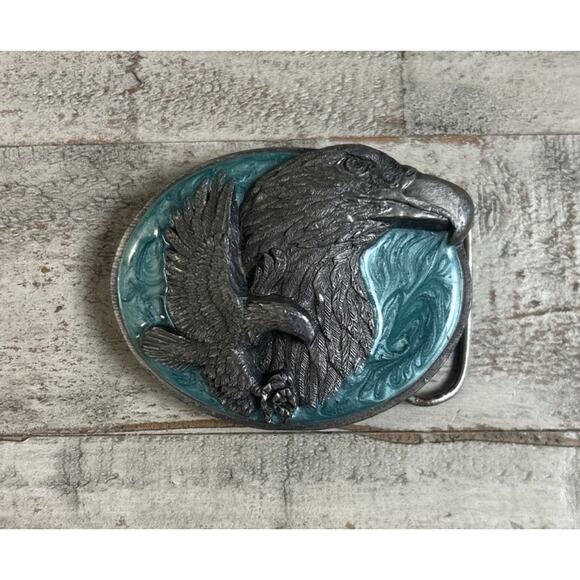 1990 Siskiyou American Bald Eagle Belt Buckle Vintage Y2K American Patriotic - Picture 2 of 8